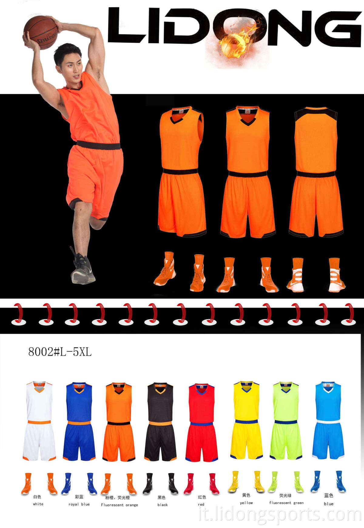 maglia da basket uniforme design colore rosso design professionale uniforme da basket